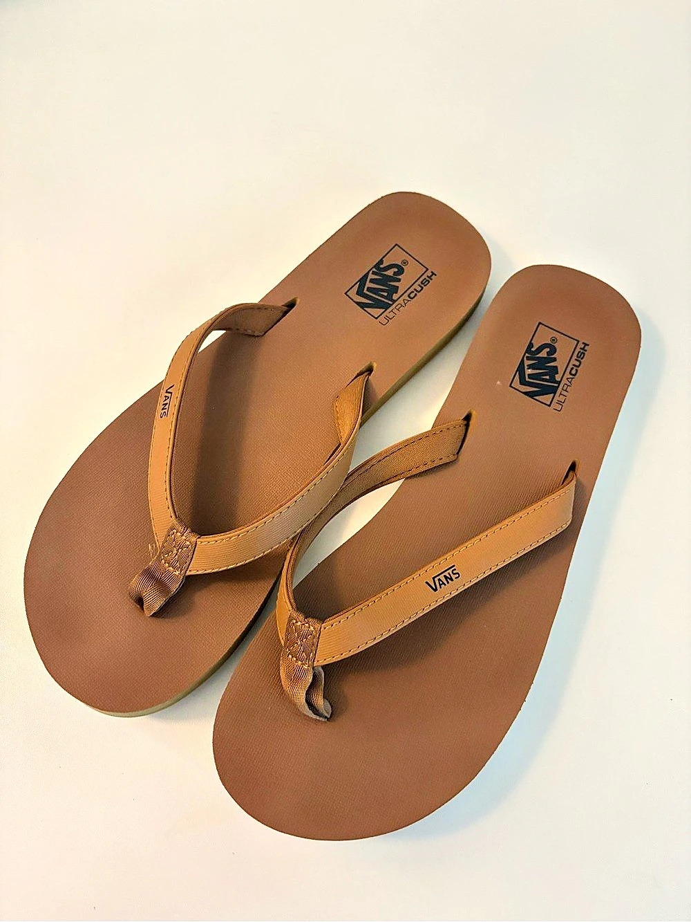 Vans Womens Soft-Top Sandal Brown Flip-Flop Sandals size 8
